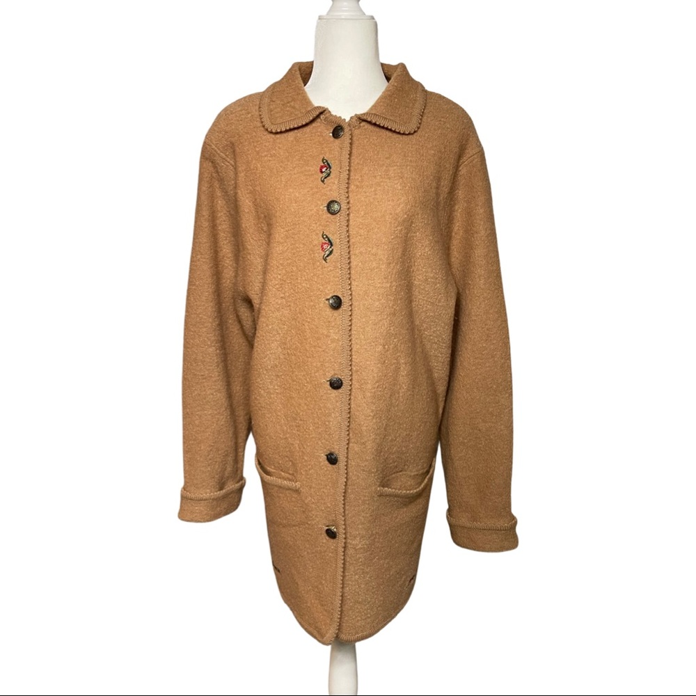 🔴SOLD🔴Cityscape 100% Wool Cardigan Size XXL - Picture 1 of 8